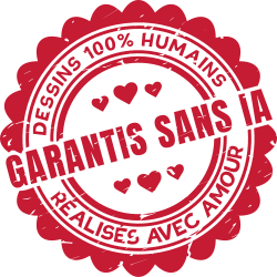 Dessins 100 % humains, garantis sans IA, réalisés avec amour