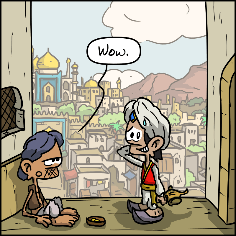 The other one, unimpressed: “Wow.”