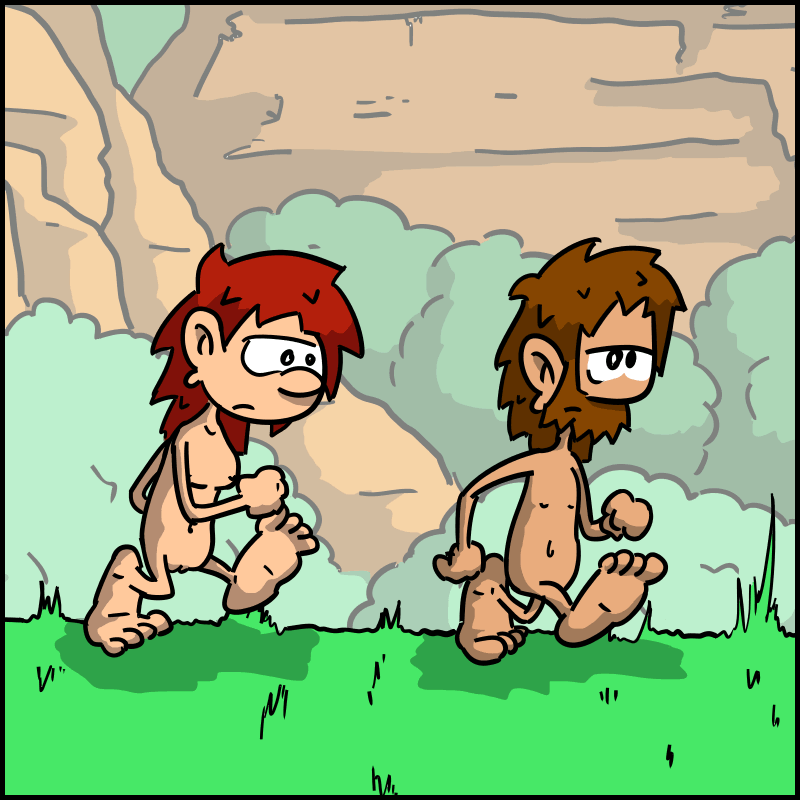 The two start walking again, Magnon staring intently at John-Cro.