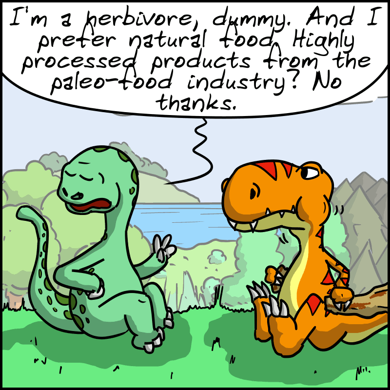 The Diplo, jaded: “I'm a herbivore, dummy. And I prefer natural food. Highly processed products from the paleo-food industry? No thanks.”