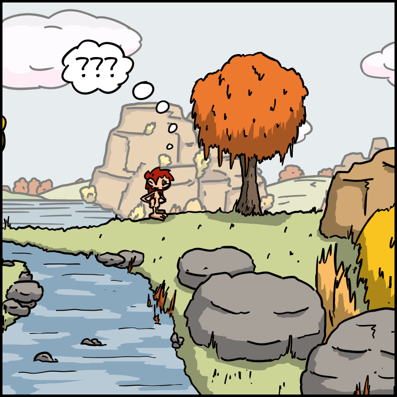 Magnon, alone, scratches her head.
