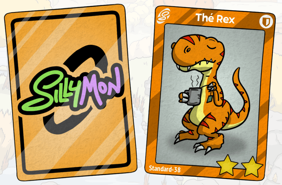 La carte Sillymon du Thé Rex.