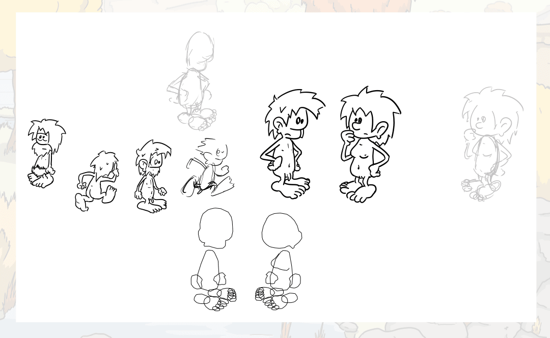 Essais graphiques autour de Jean-Cro et Magnon.