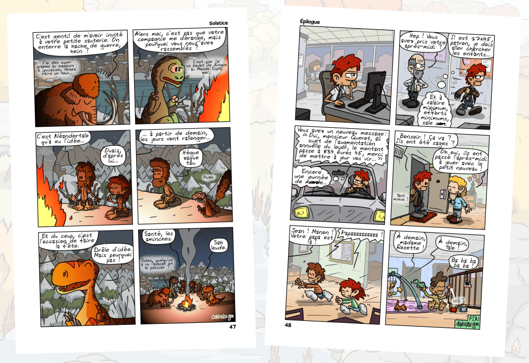 Versions papier des deux derniers épisodes de la série.