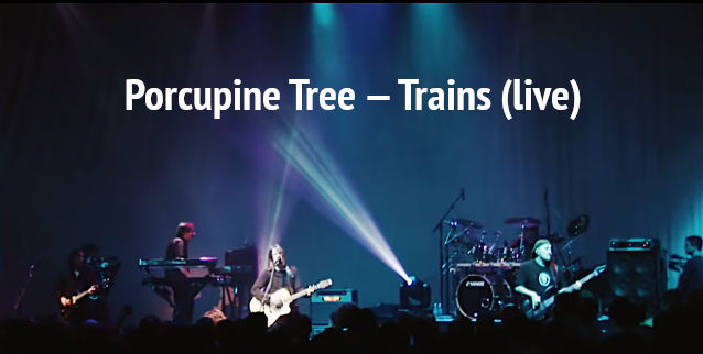 Une capture d'écran d'un concert de Porcupine Tree